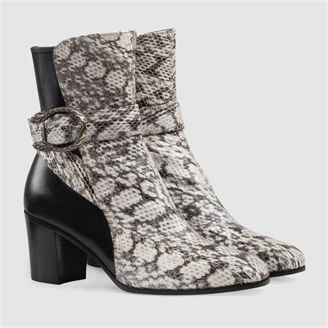 gucci snakeskin ankle boots.